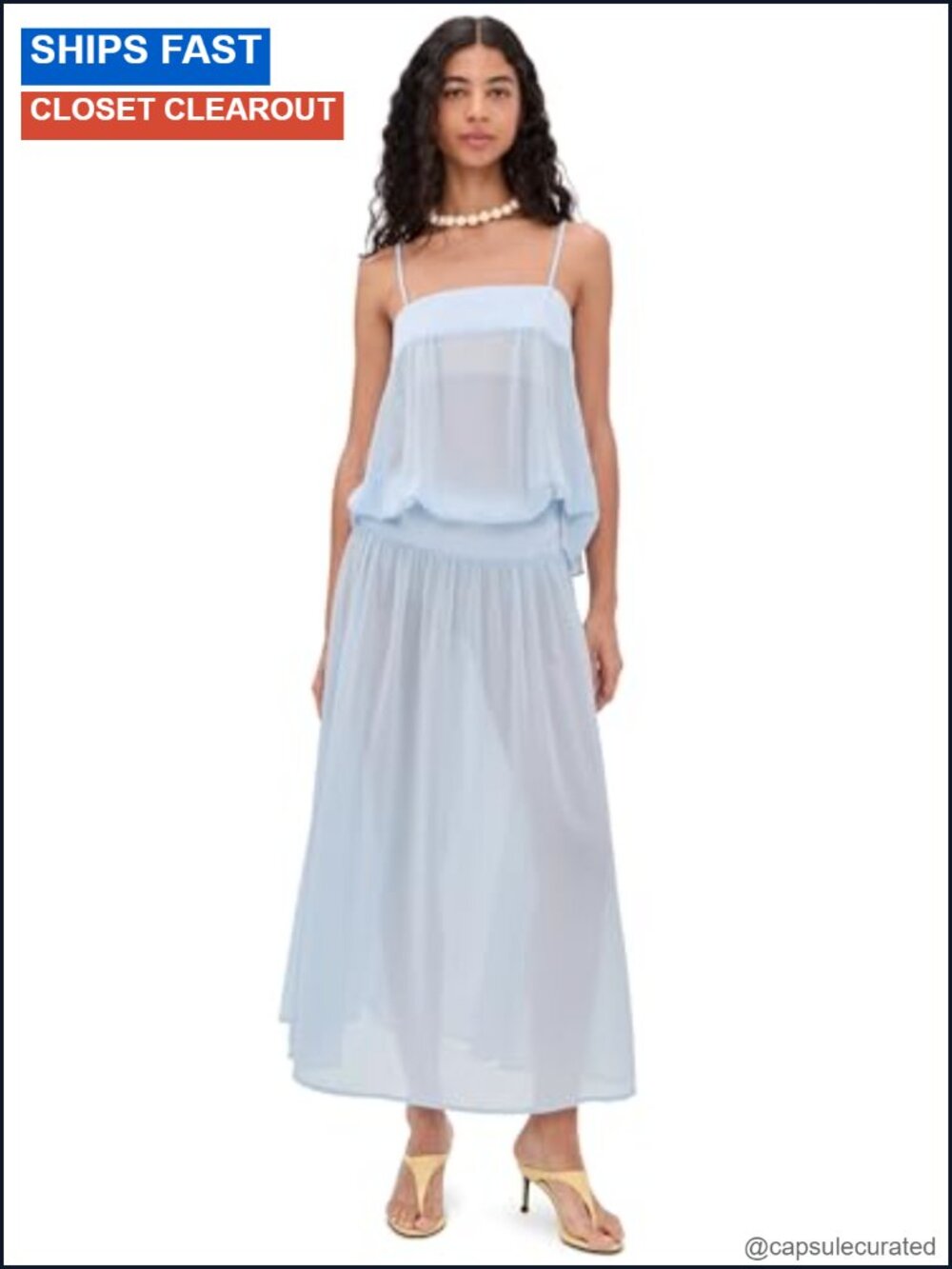 Lioness Gracia Maxi Dress Sleeveless Square Neck Chiffon Open Back